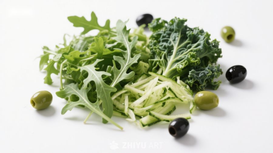 新鲜蔬菜与橄榄组合