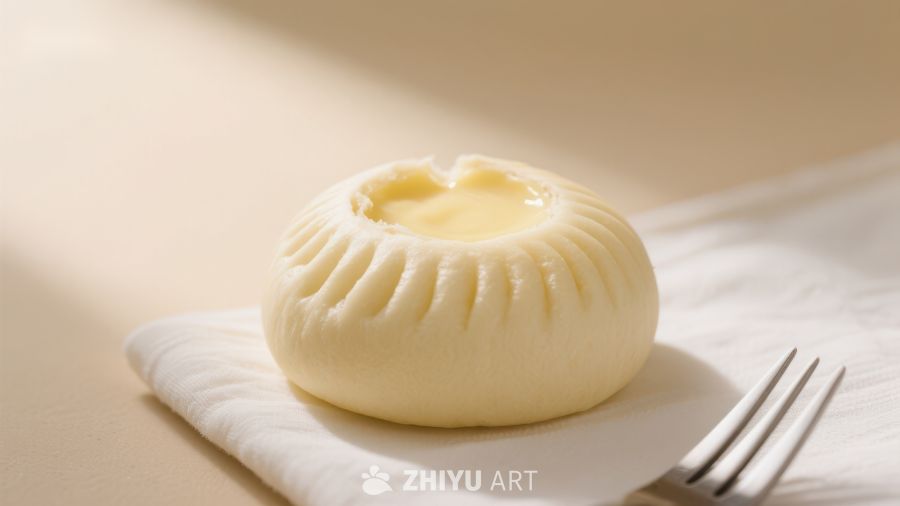 奶油馅饼静置餐巾之上
