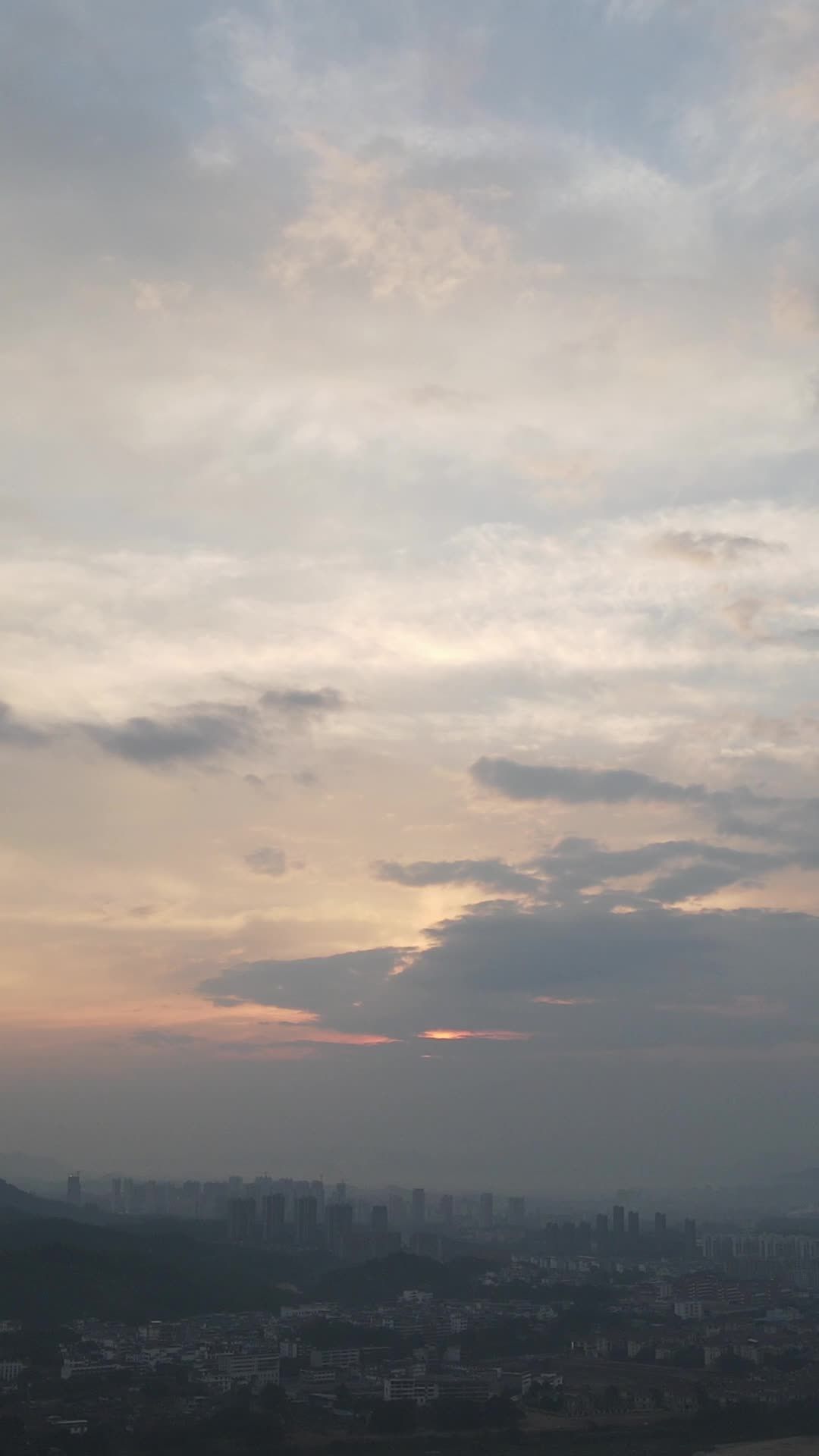 城市的日落剪影