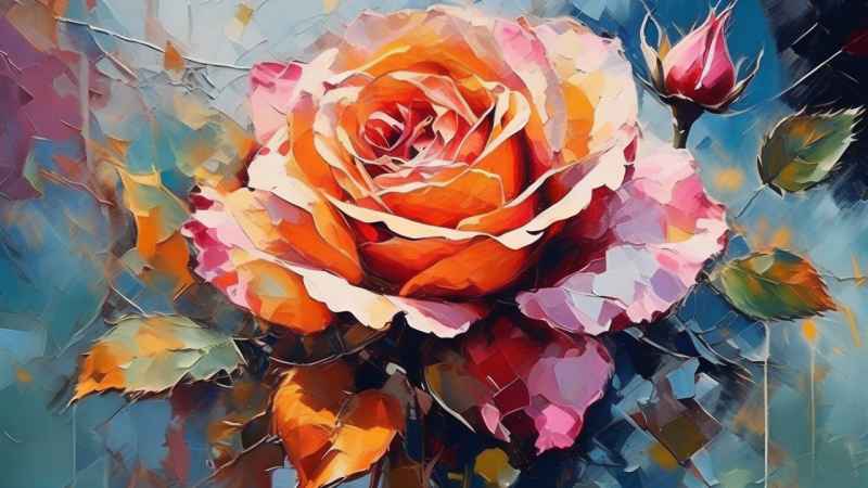 抽象花卉玫瑰插画 26