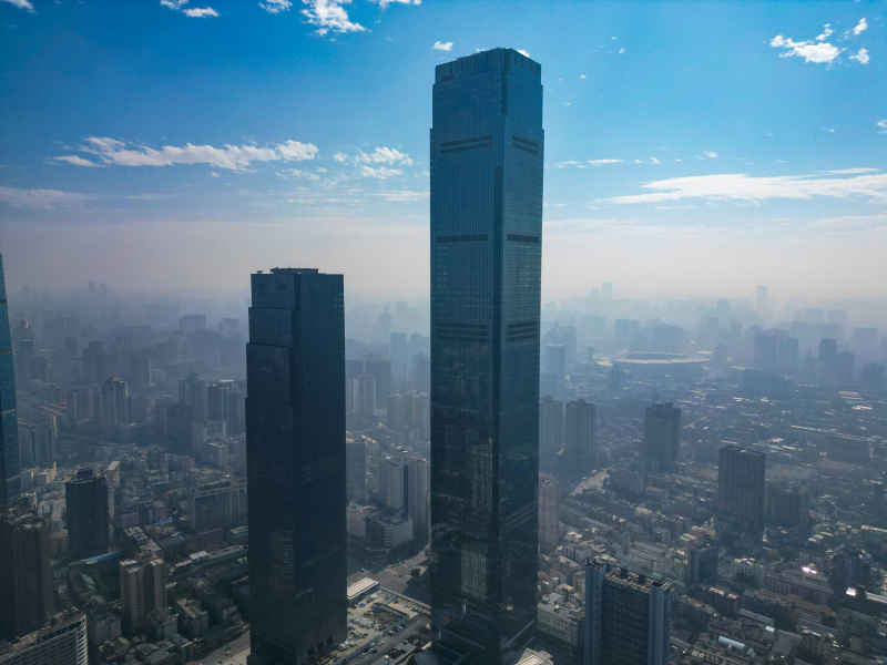 湖南长沙城市风光航拍摄影图