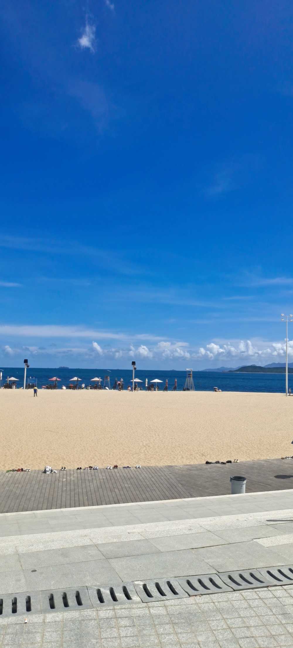 一望无际的大海 海边游泳 戏水蓝天 沙滩 海水