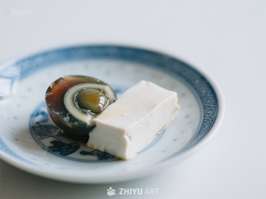 盘中豆腐与卤蛋的搭配 1101