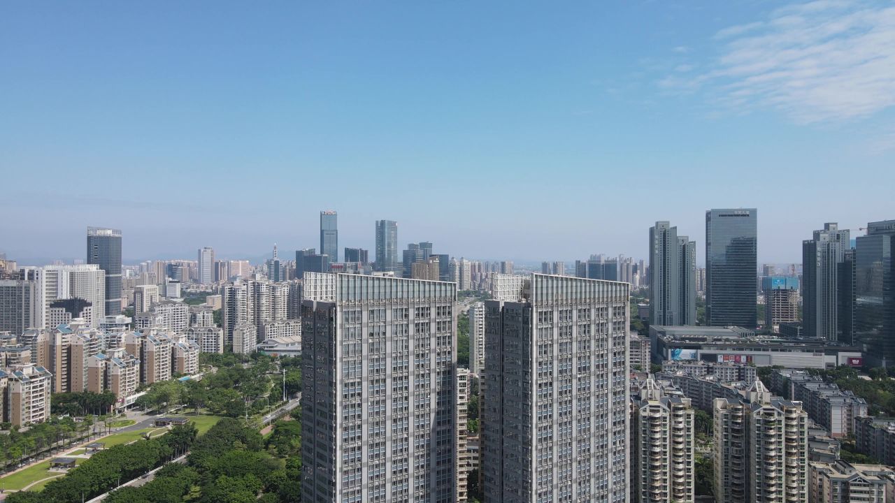 惠州市中心航拍