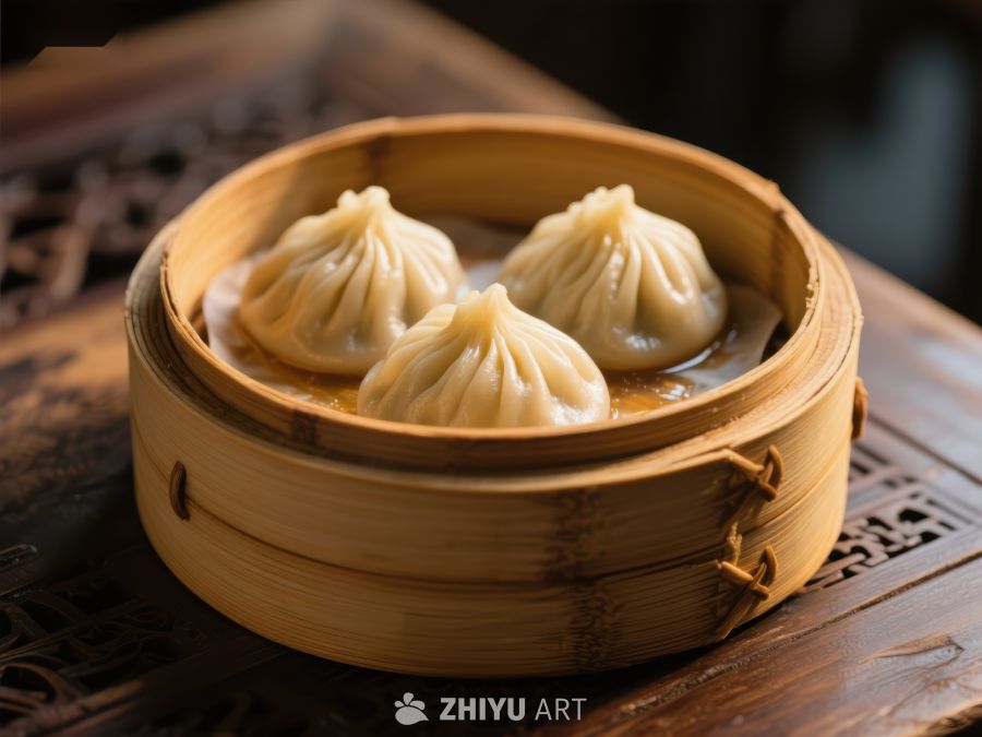 竹笼蒸饺，热气腾腾 1406
