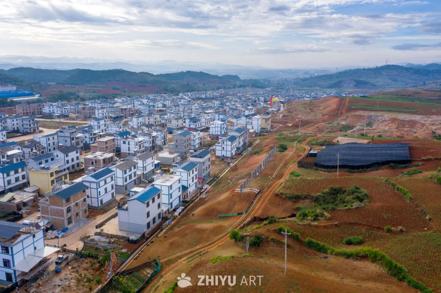 乡村新貌：现代化住宅与田园风光