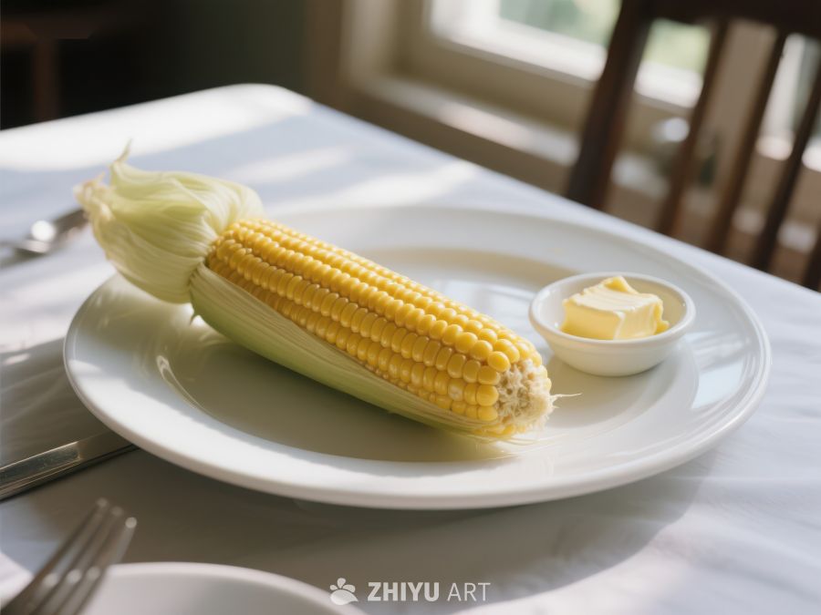 盘中的玉米配黄油 272