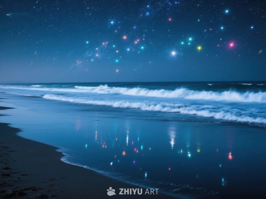 夜空下的梦幻海滩 308