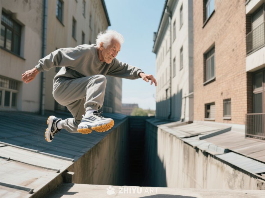 老人在城市中跳跃 495