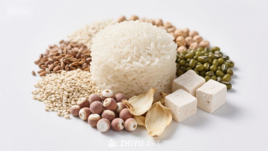 多种谷物与豆腐组合