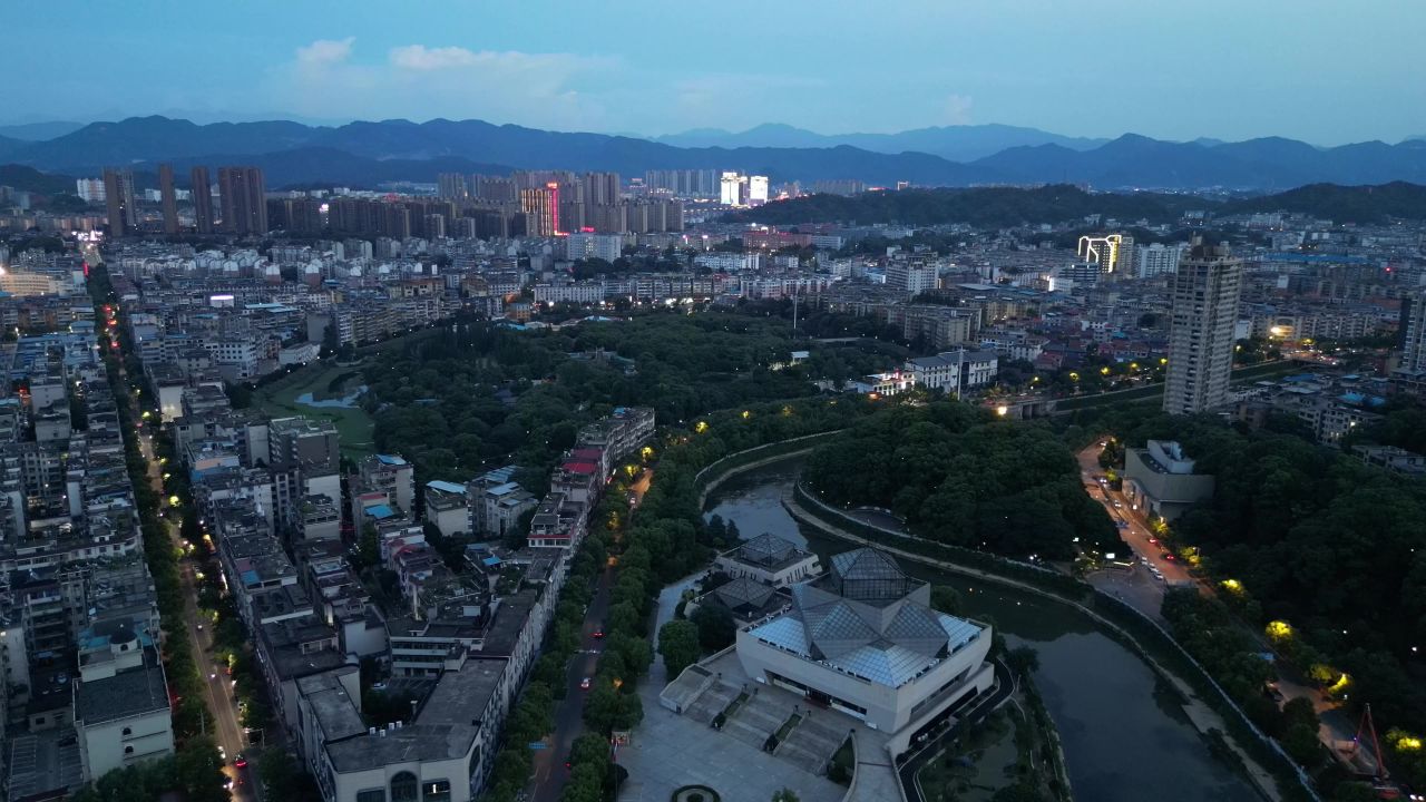 航拍江西萍乡博物馆