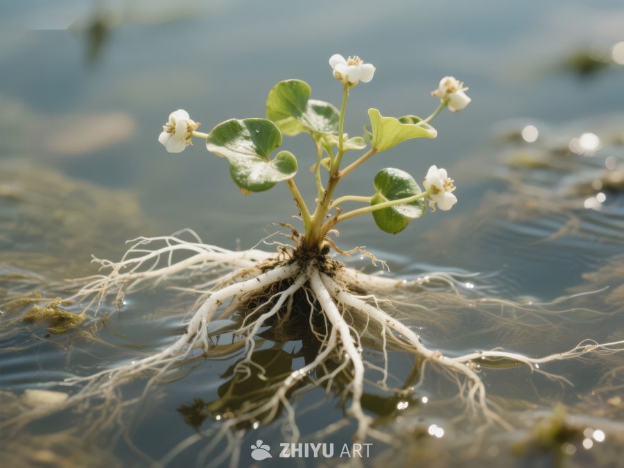 水中生长的植物及其根系 382