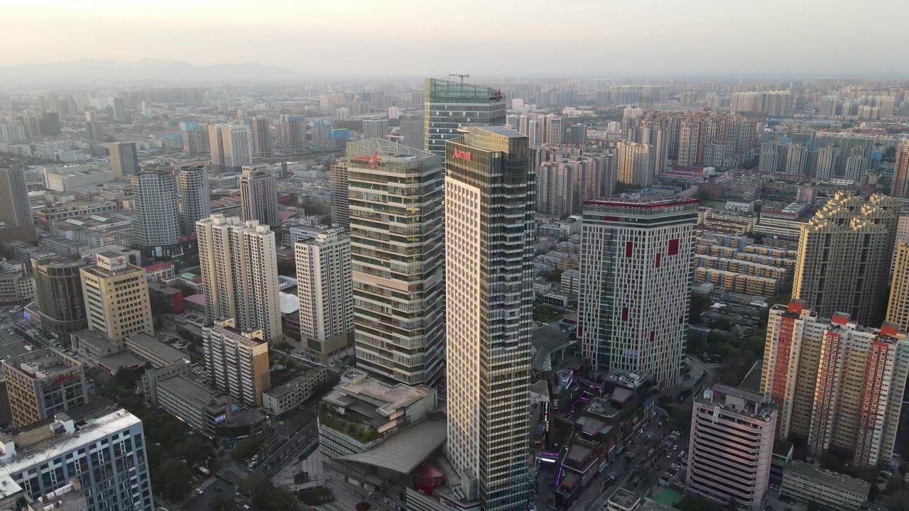 河北石家庄城市建设航拍