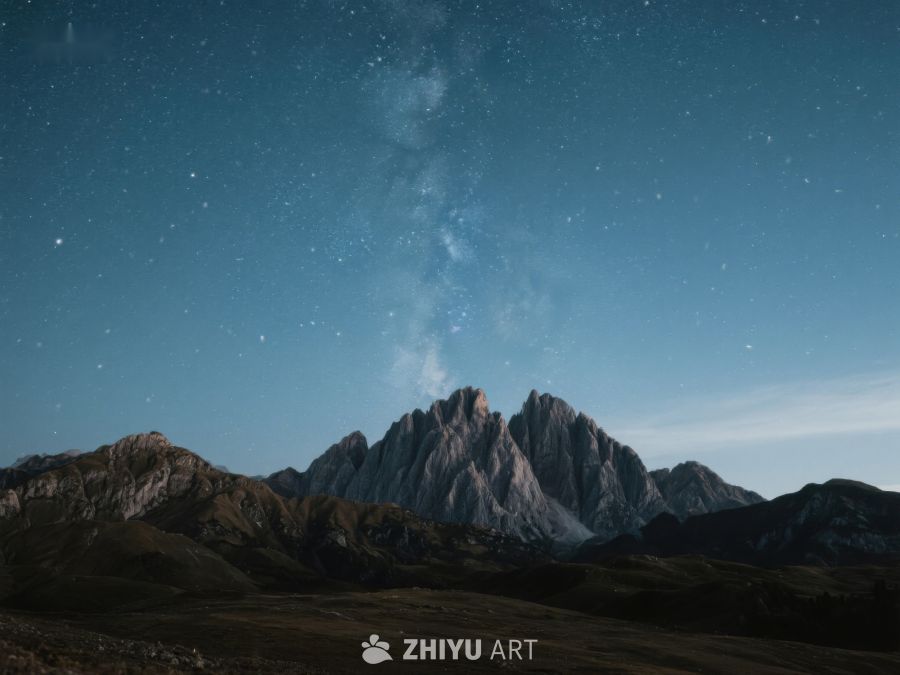 星空下的巍峨山脉 215