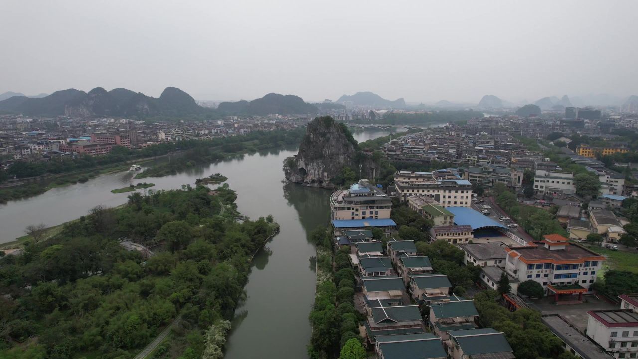 广西桂林山水风光航拍 