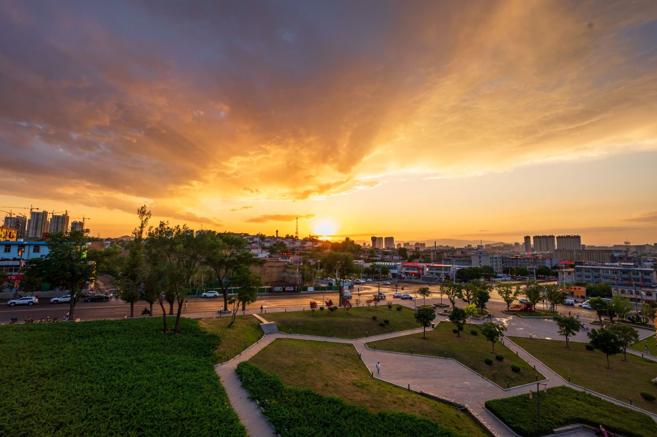 忻州市区日落延时