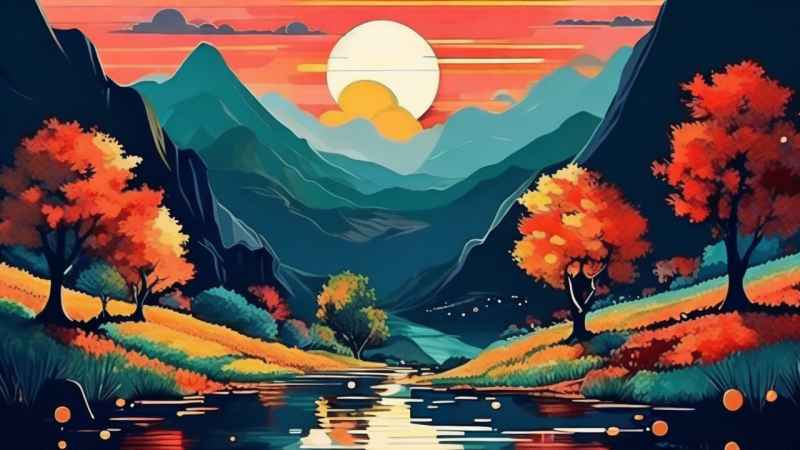 人惊叹的山水画插画 21