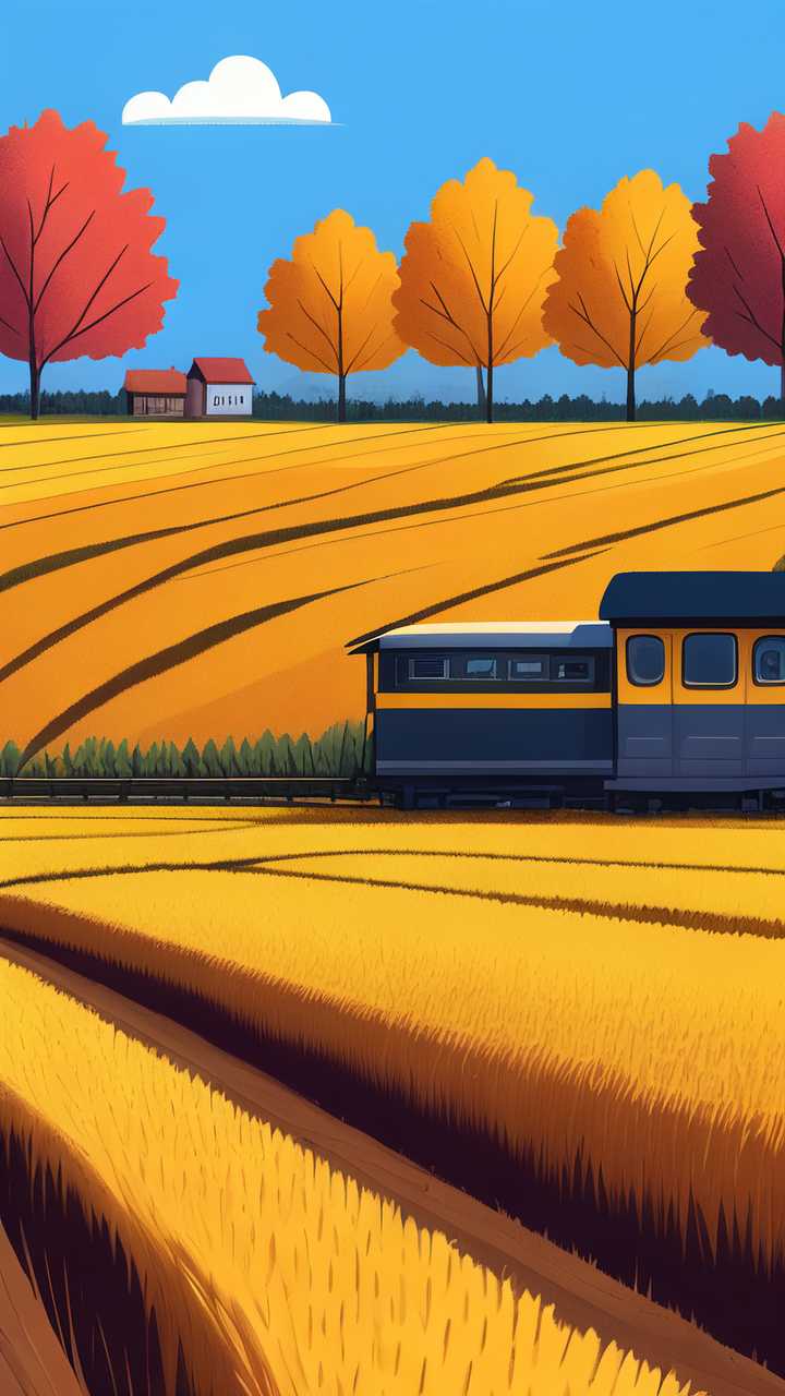 秋天插画叶子黄了