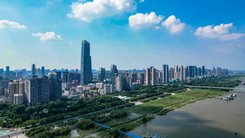 湖北武汉城市建设航拍摄影图 