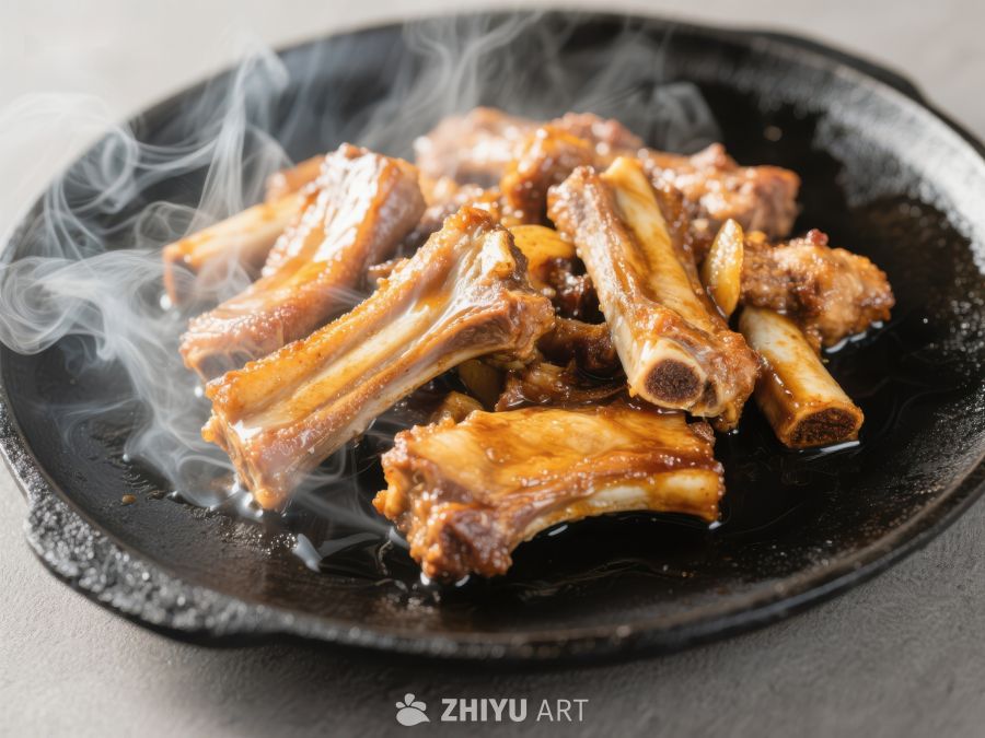热腾腾的烤排骨 823