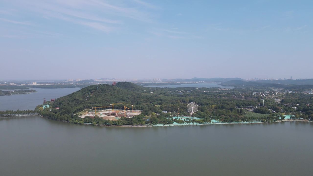 湖北武汉东湖5A景区航拍 