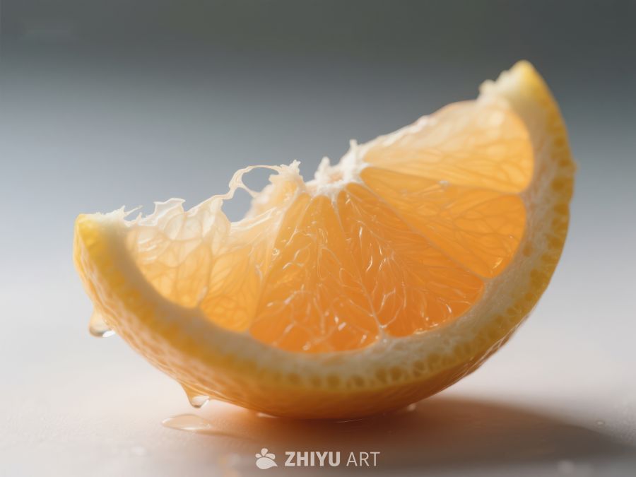 新鲜橙子切片特写 583