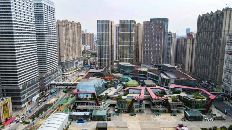 贵州贵阳城市风光航拍图 