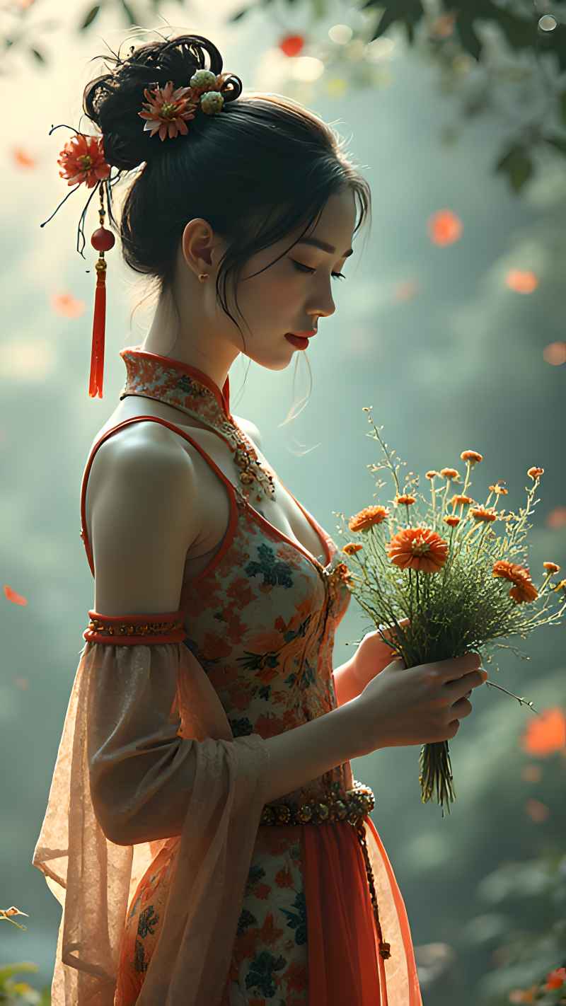 森林系好看拍摄特色美女 39