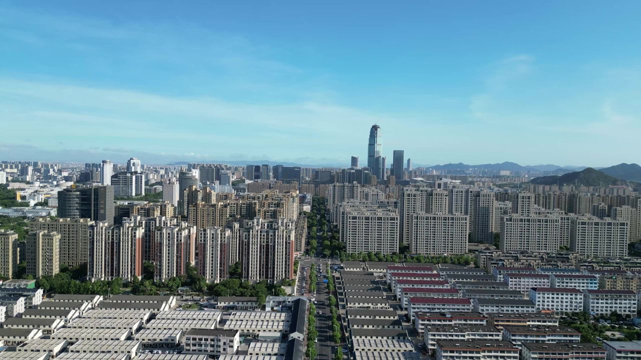  航拍台州城市建设