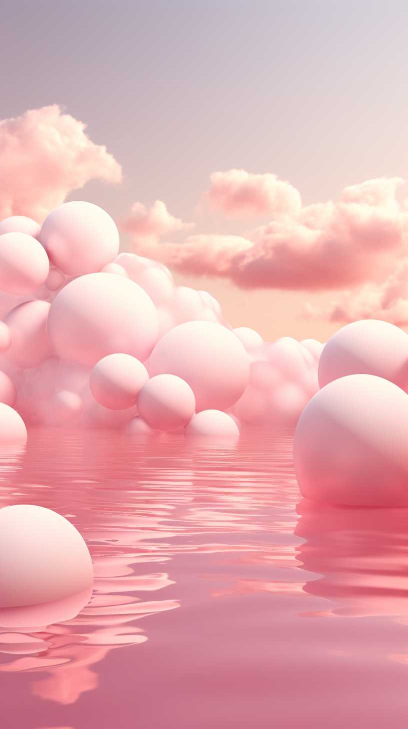 粉色吊床海景
