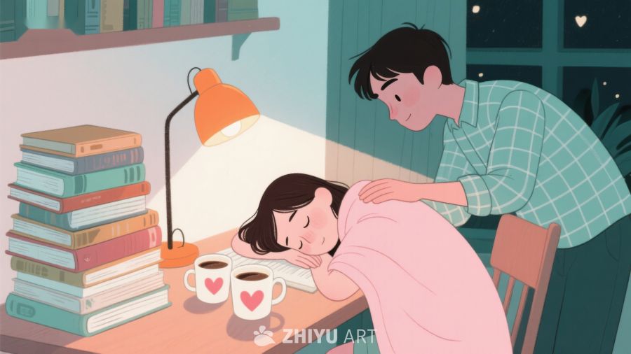 温馨夜读：疲惫的她与陪伴的他 454