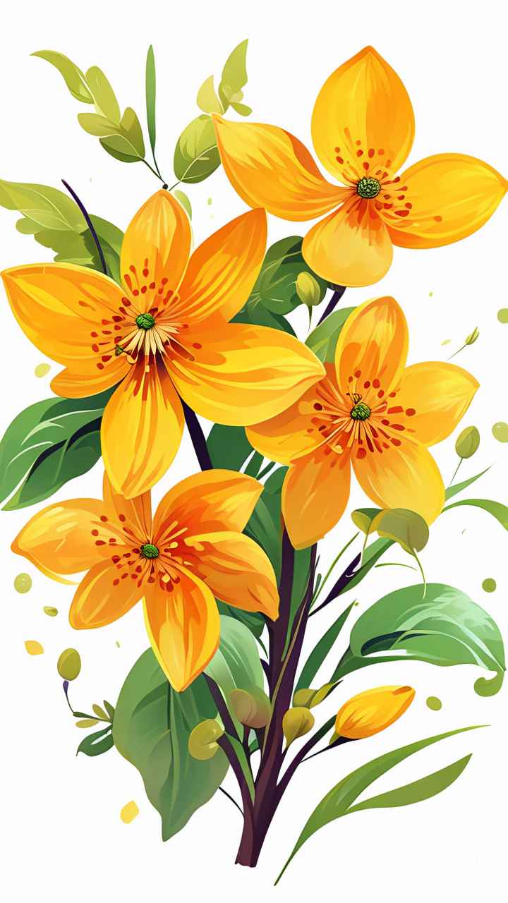 迎春花春季插画 14