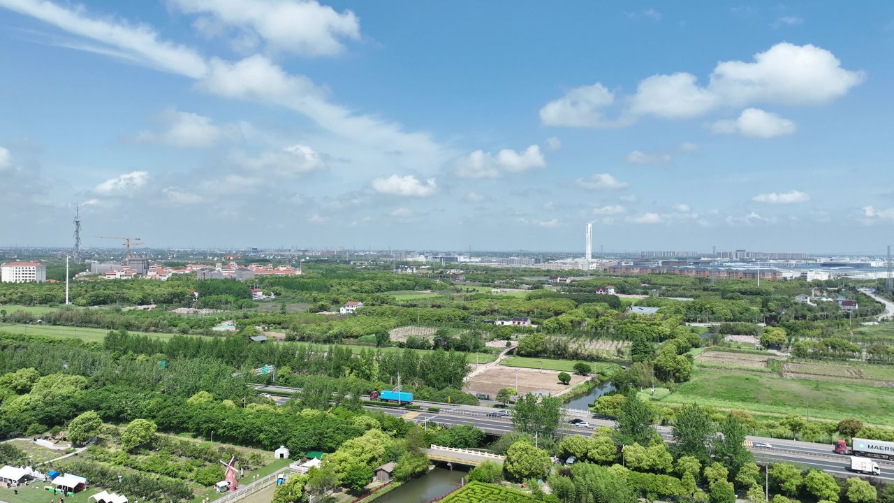4K航拍上海金山区山阳田园 8