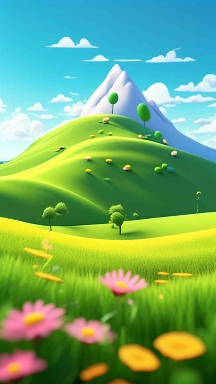 卡通花山与草在极简主义南方农村 43