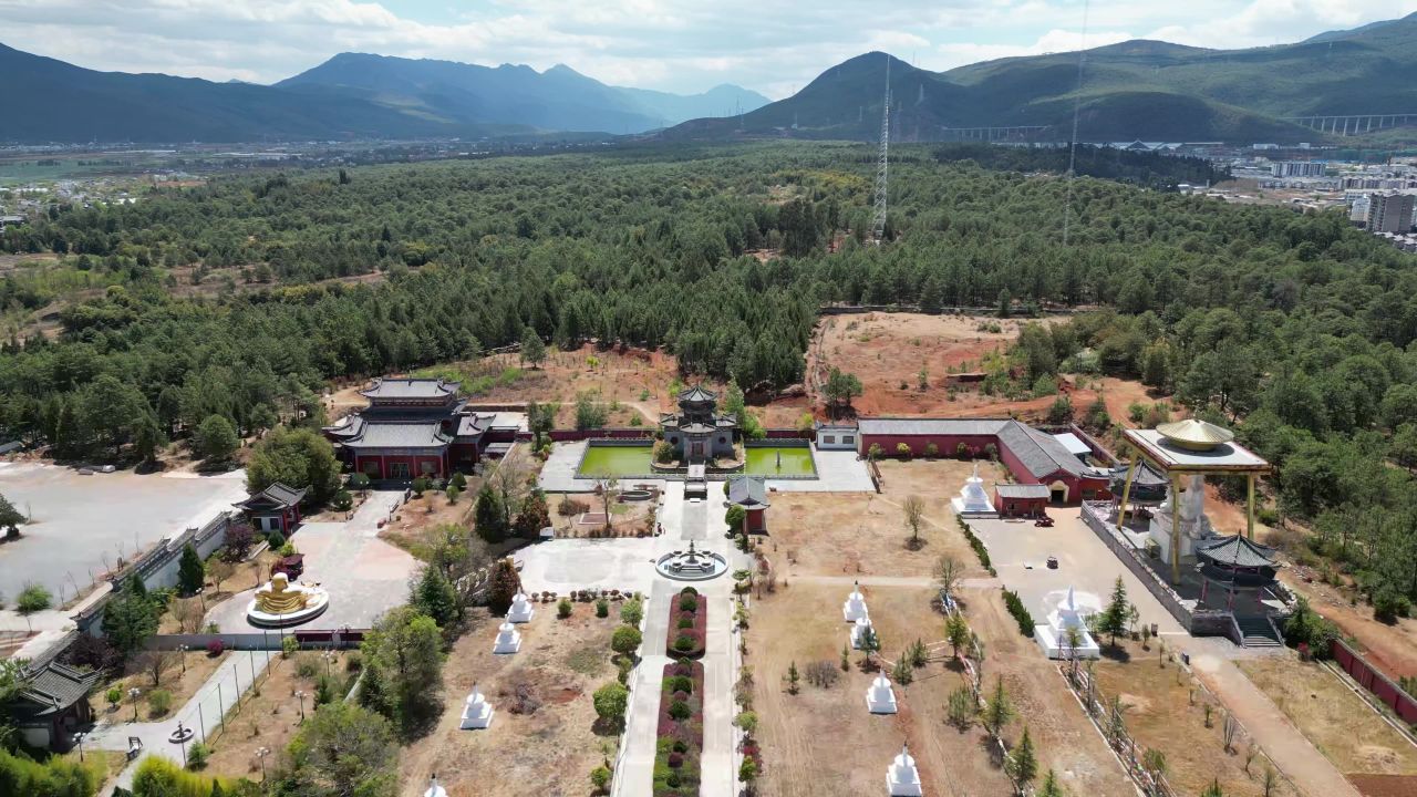 云南丽江金塔景区4A景区航拍