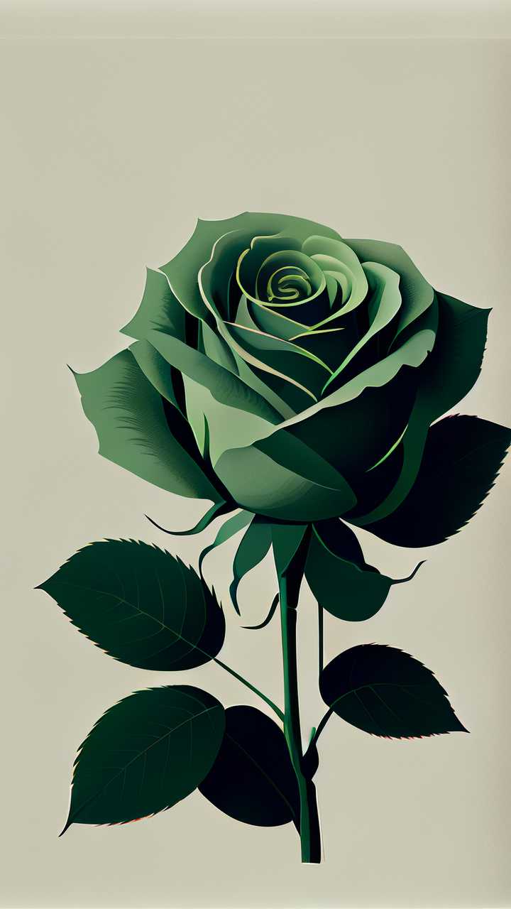 绿色玫瑰花