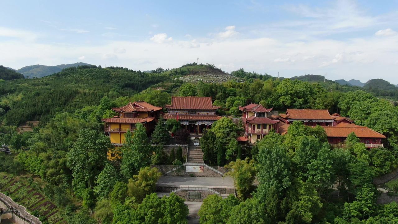 湖南新晃侗族自治县城市风光旅游景区航拍 