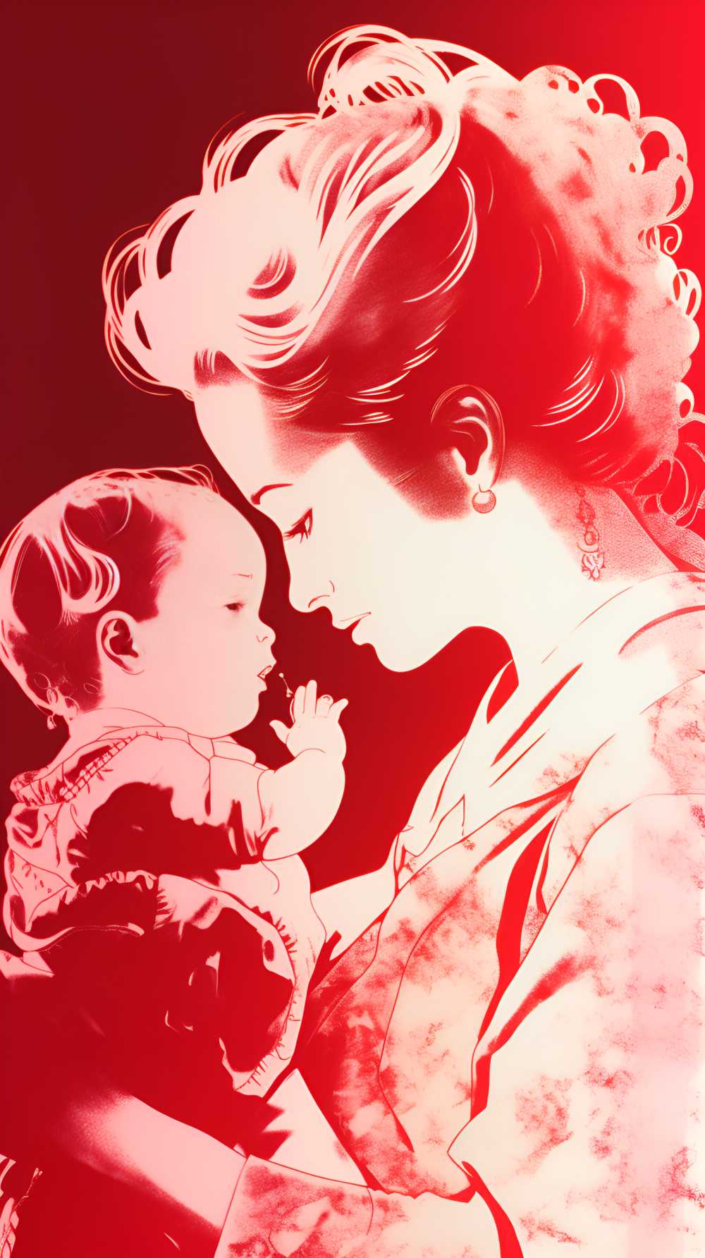 母亲节和孩子亲密