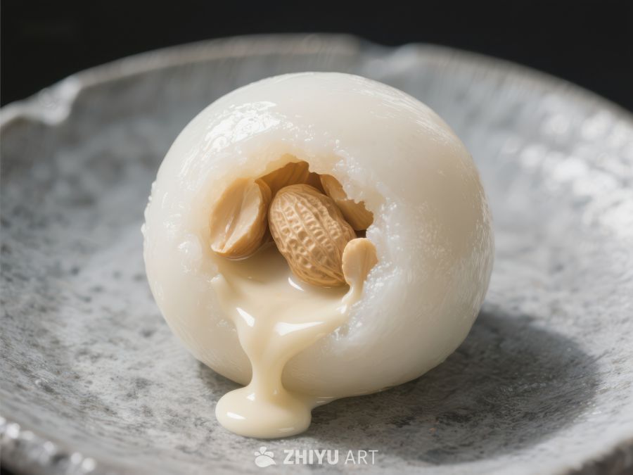 花生馅糯米团，甜腻诱人 345