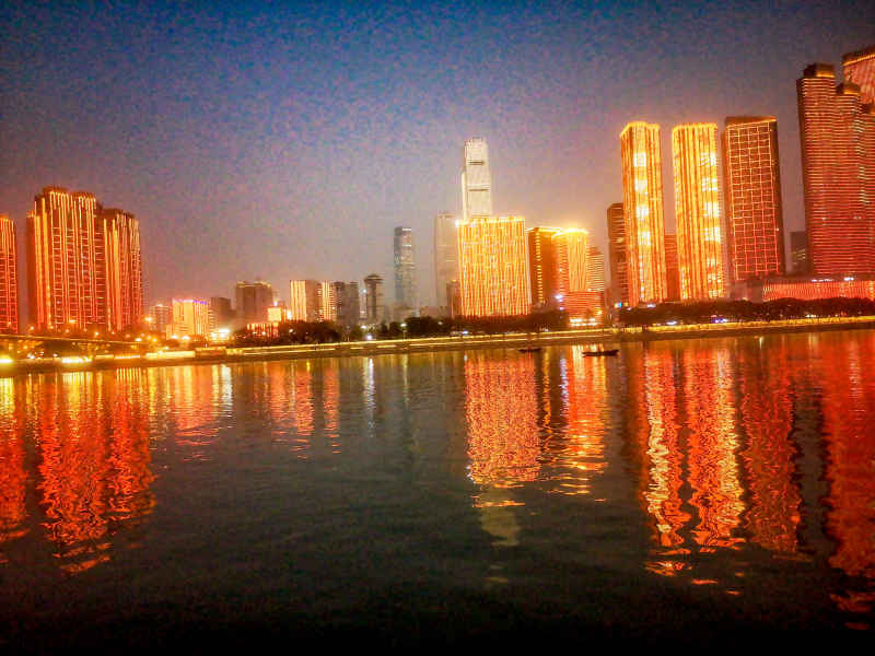 湖南长沙城市夜景灯光摄影图 