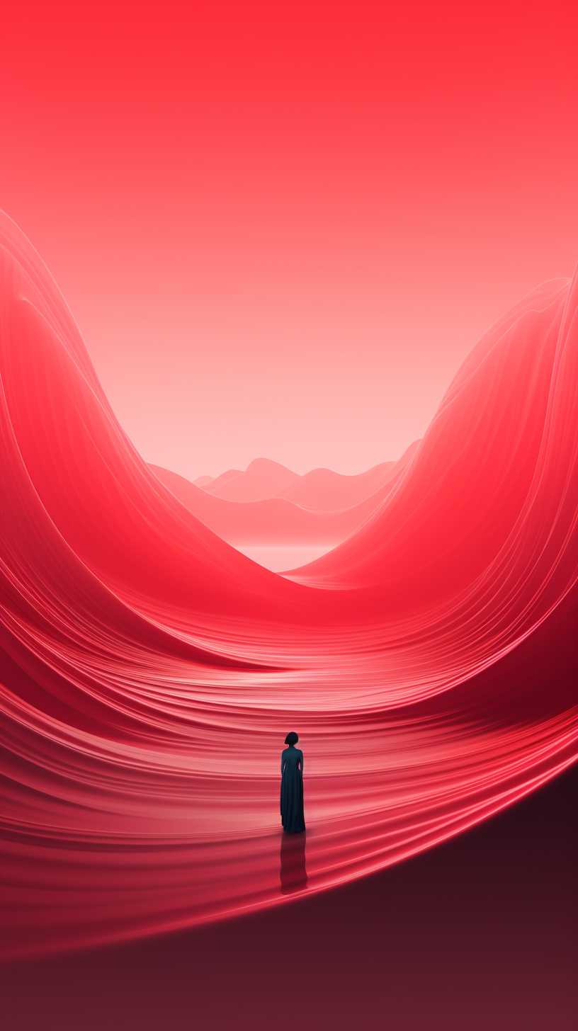 红色背景艺术图