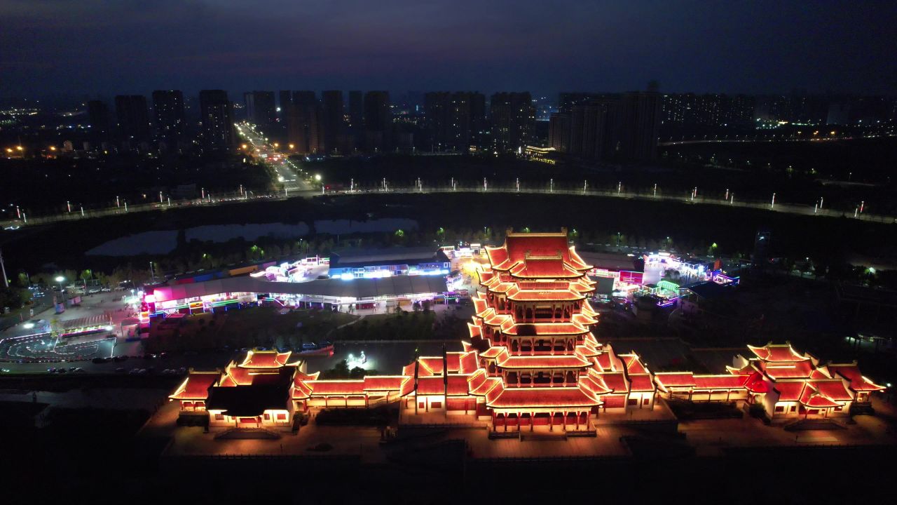 湖南湘潭万楼地标建筑航拍