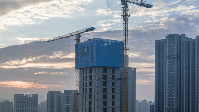 中国建筑 朝霞