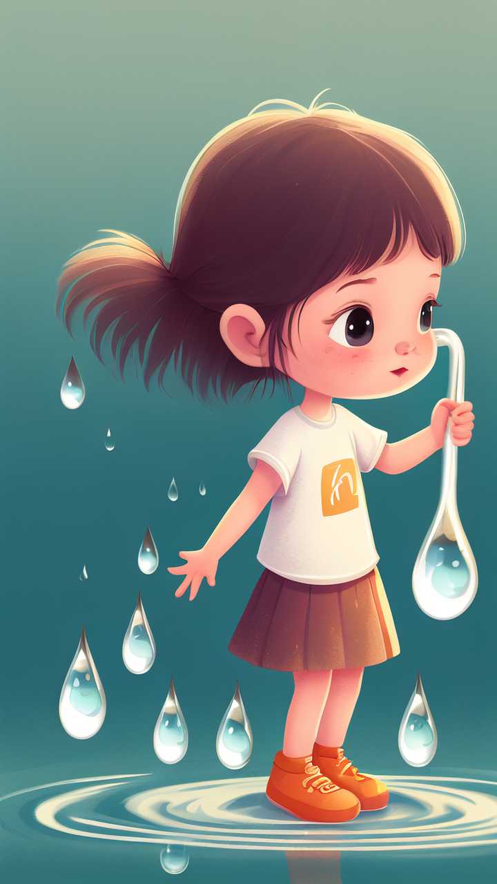 露水插画水滴