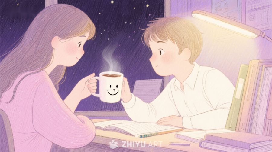 温馨夜读，共品热饮 477