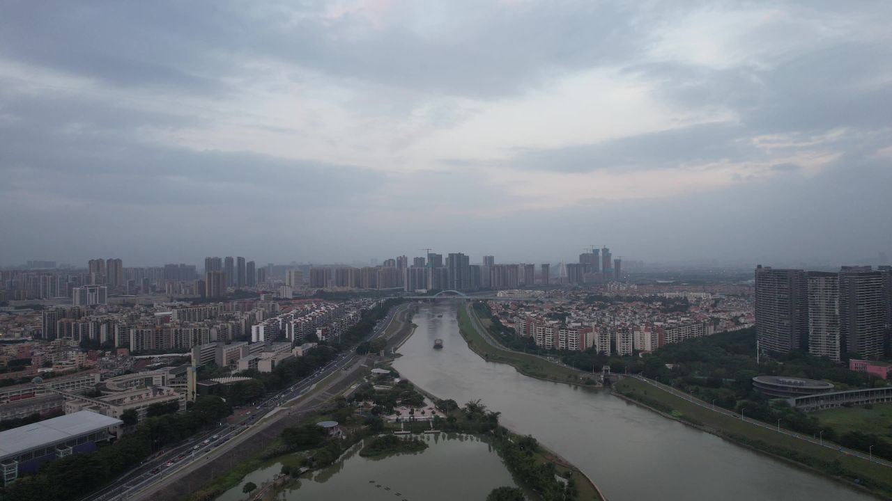 广东佛山城市建设千灯湖CBD航拍