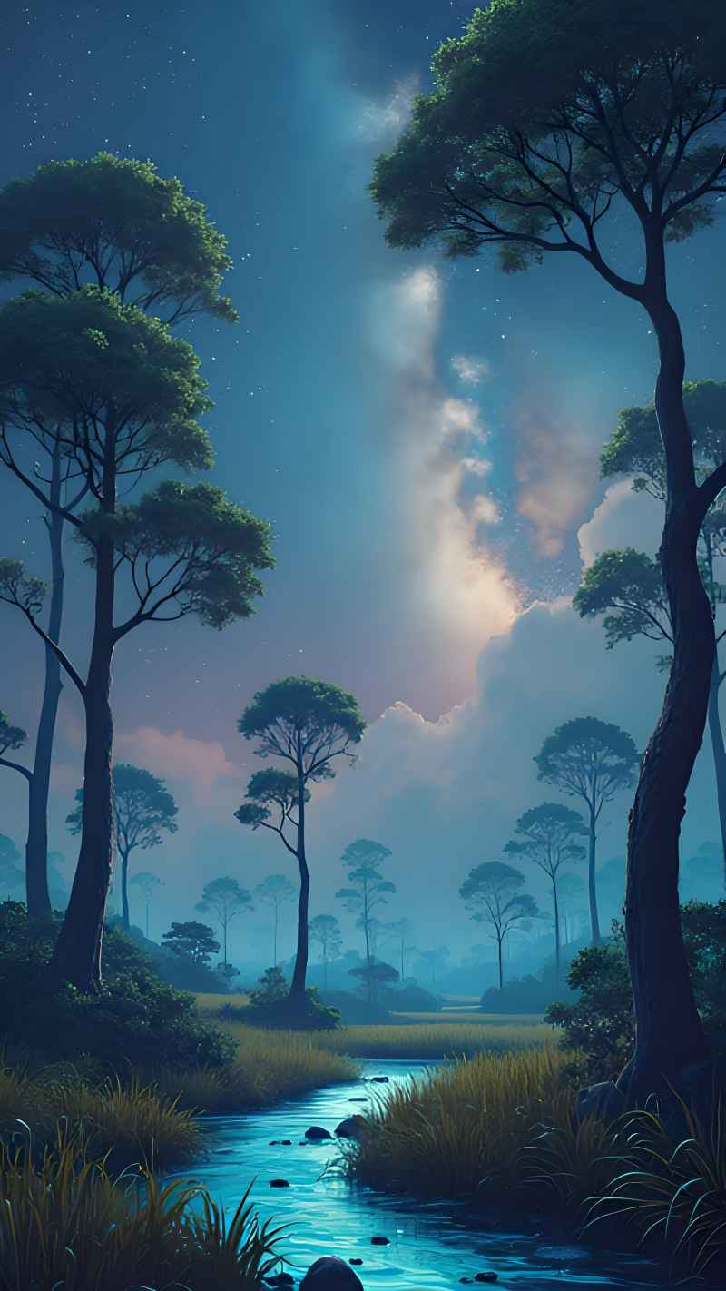 未来风格大自然森林超自然风景画质 46