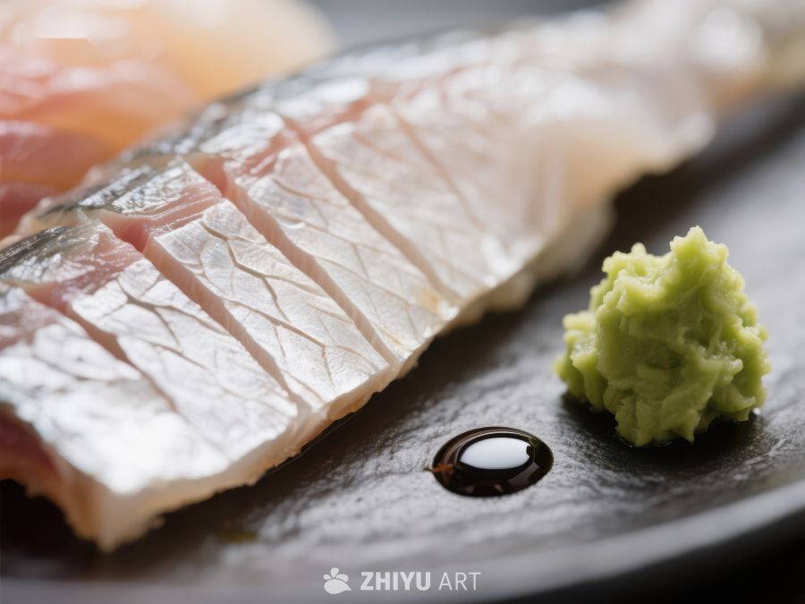 精致生鱼片配芥末与酱油 279