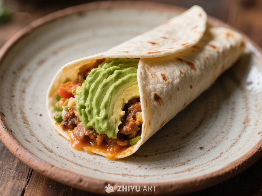 美味卷饼配牛油果酱 368