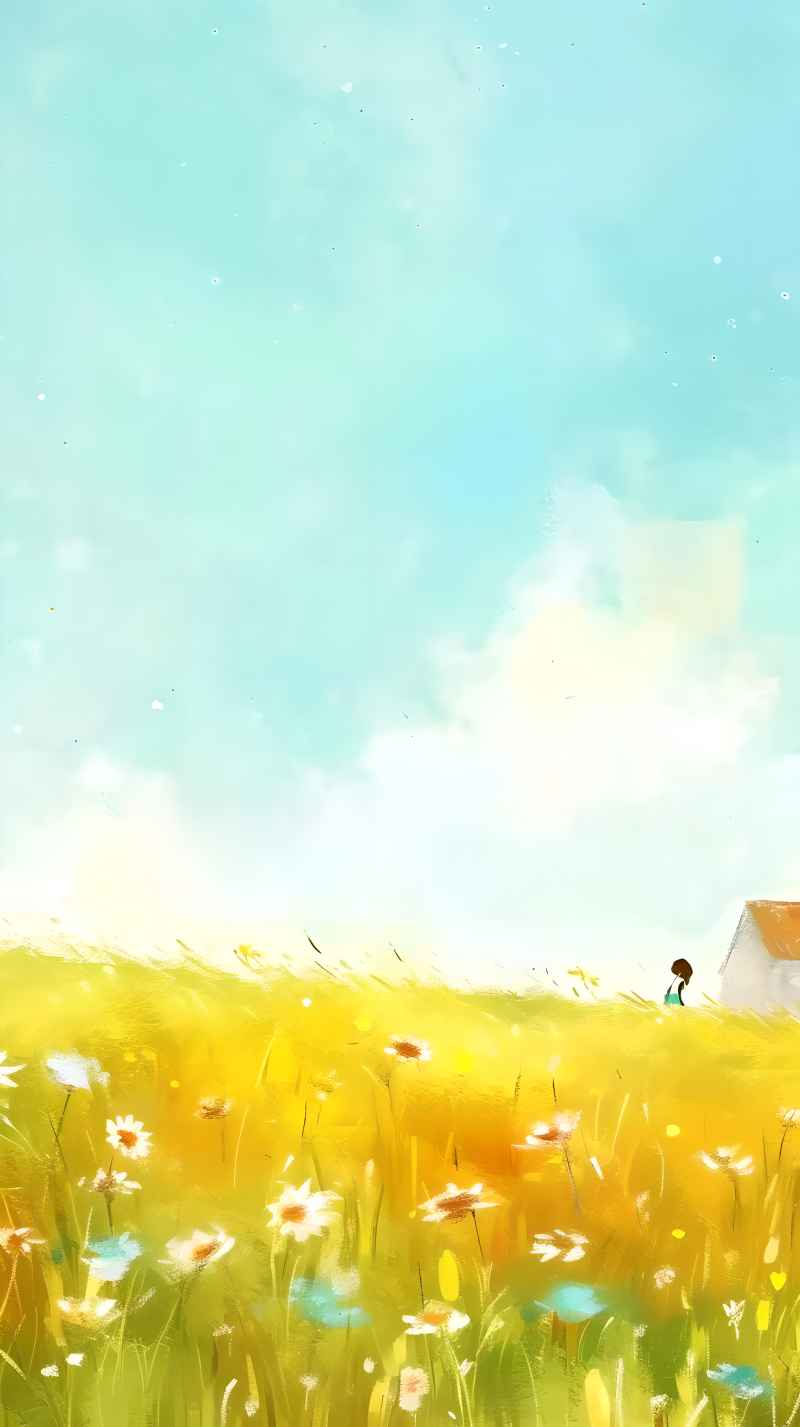 阳光的印象派丰富多彩水彩画 10